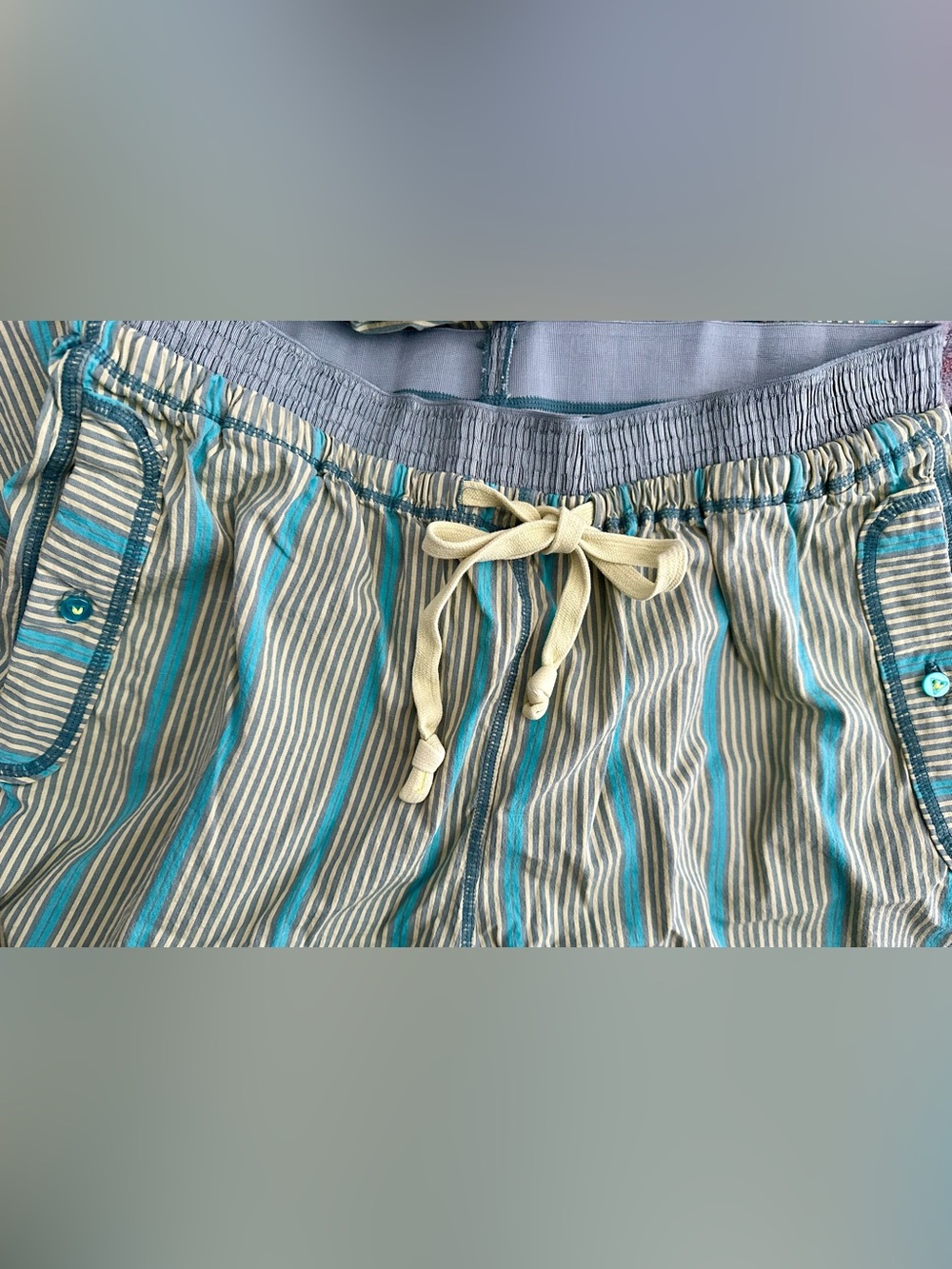 Free People Striped house pants, lounge, wide leg parachute size m - Picture 4 of 6